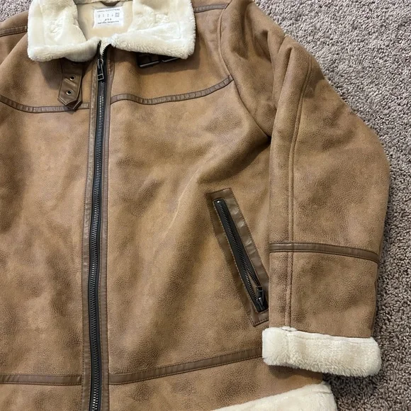 Urban Outfitters Brown Shearling Jacket - Picture 2 of 7
